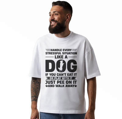 Seek Buy Love Printed Men Round Neck White T-Shirt