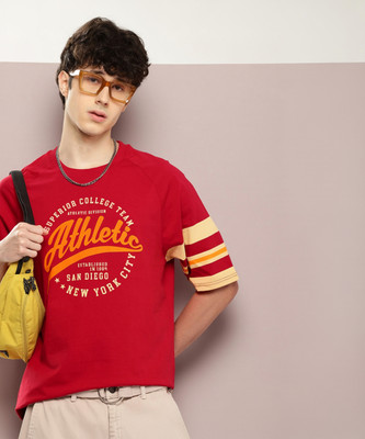 DILLINGER Printed Men Round Neck Red T-Shirt