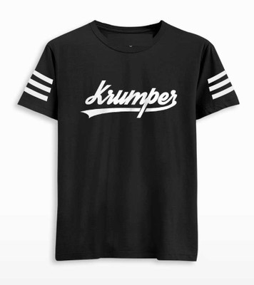 ROYALTRADERS Printed Men Round Neck Black T-Shirt
