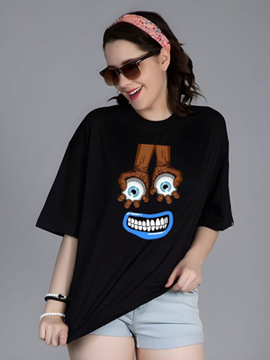 Moda Rapido Graphic Print Women Round Neck Red T-Shirt