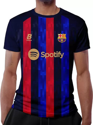 ponss Printed, Typography, Striped Men Round Neck Multicolor T-Shirt