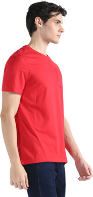 TOMMY HILFIGER Solid Men Round Neck Red T-Shirt