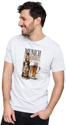 KRYONIX Graphic Print Men Round Neck White T-Shirt