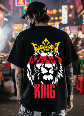 Uniplanet Store Printed Men Round Neck Black T-Shirt