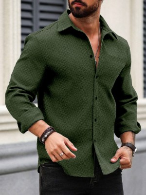 Force Solid Men Polo Neck Dark Green T-Shirt