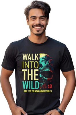 DixitCraftCo Graphic Print Men Round Neck Black T-Shirt