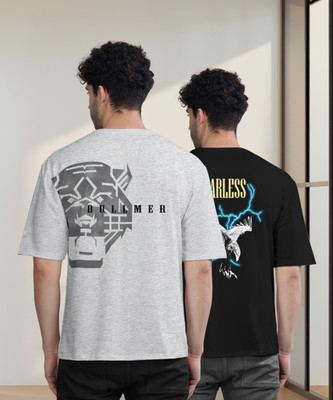 Bullmer Printed Men Round Neck Multicolor T-Shirt