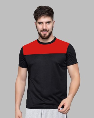 Checks & Squires Colorblock Men Round Neck Multicolor T-Shirt