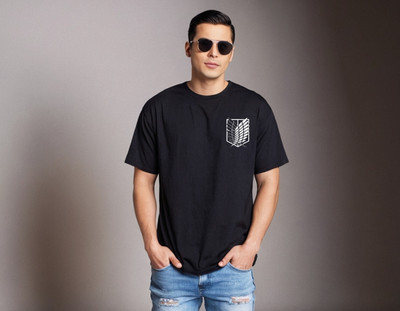 Be Crazy Printed Men Round Neck Black T-Shirt