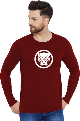 London Crew Printed Men Round Neck Maroon T-Shirt