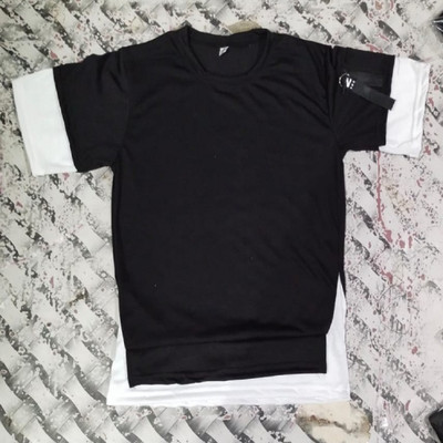 TARSHI Printed Men Round Neck Black T-Shirt