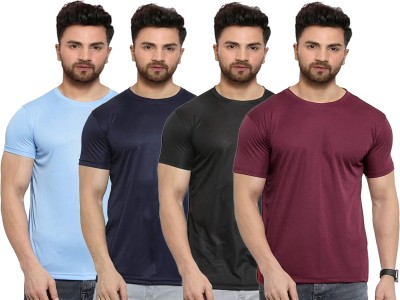 MOLASUS Solid Men Round Neck Multicolor T-Shirt