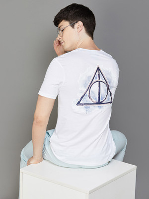 Fame Forever by Lifestyle Printed Men Round Neck White T-Shirt