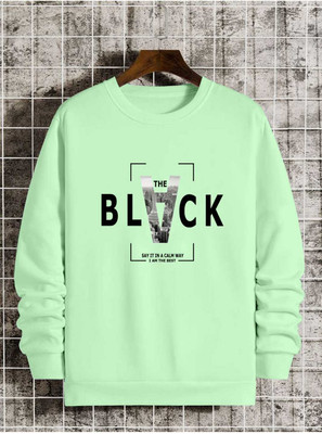 hkCreation Typography Men Round Neck Light Green T-Shirt