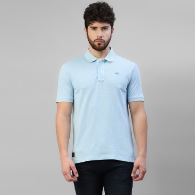 ROYAL ENFIELD Solid Men Polo Neck Blue T-Shirt