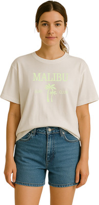 My Swag Typography Women Round Neck White T-Shirt