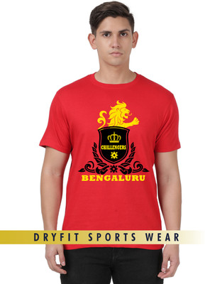 BGLORE Graphic Print Men Round Neck Red T-Shirt