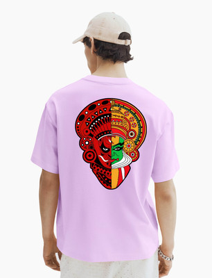 BubbleTwyst Printed Women Round Neck Purple T-Shirt