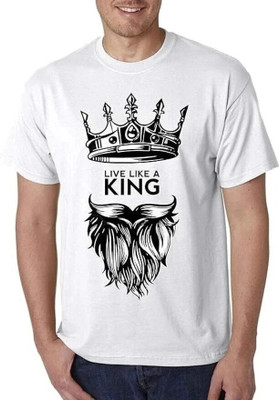 NABCLOTH Graphic Print Men Round Neck White T-Shirt