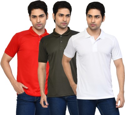 RAPL BHARAT Solid Men Polo Neck Multicolor T-Shirt