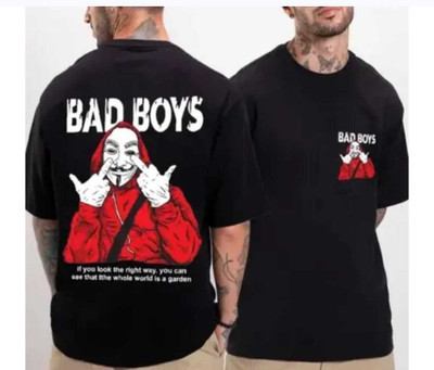 Magpy Printed Men Round Neck Black T-Shirt