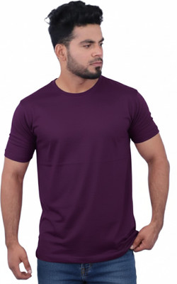 FAKCO Solid Men Round Neck Black T-Shirt