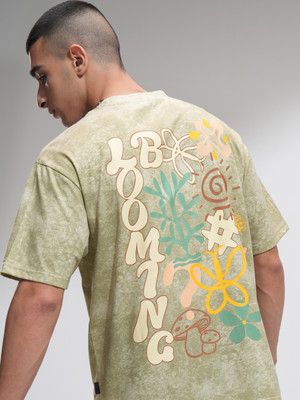 HIGHLANDER Printed Men Round Neck Green T-Shirt