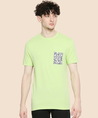 BEING HUMAN Printed Men Round Neck Green T-Shirt
