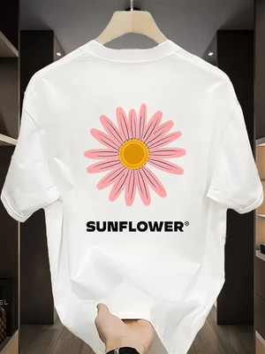 HASTEN Printed Men Round Neck White T-Shirt