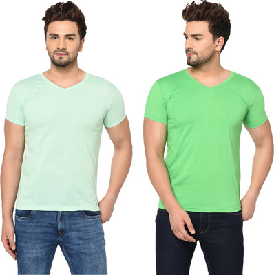 Tresna Fab Solid Men V Neck Multicolor T-Shirt