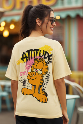 SZN Solid Women Round Neck Beige T-Shirt