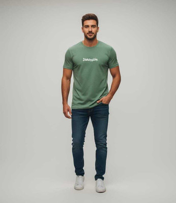 Rachmun enterprises pvt ltd Printed, Typography, Graphic Print Men Round Neck Green T-Shirt