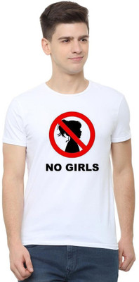 V DAS Printed Men Round Neck White T-Shirt