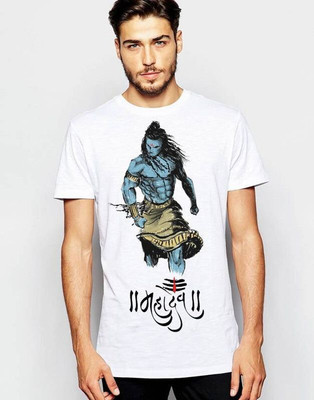GPGARMENTSS Printed Men Round Neck Blue T-Shirt