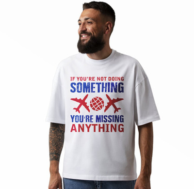 Seek Buy Love Printed Men Round Neck White T-Shirt