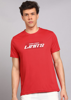 HRX by Hrithik Roshan Printed Men Round Neck Red T-Shirt