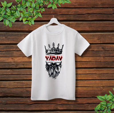 Think Tech Printed Men Round Neck White T-Shirt