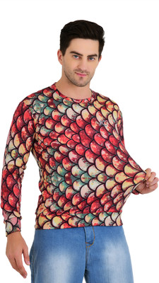LDHSATI Graphic Print Men Round Neck Pink T-Shirt