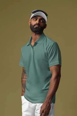 WardrobeChoice Solid Men Crew Neck Grey T-Shirt