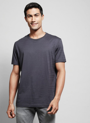 JOCKEY Solid Men Round Neck Grey T-Shirt