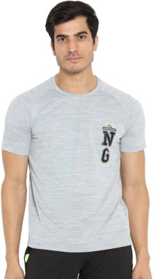 NEXGEN CLUB Solid Men Round Neck Grey T-Shirt