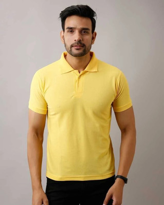 Lakshya Fashions Solid Men Polo Neck Multicolor T-Shirt