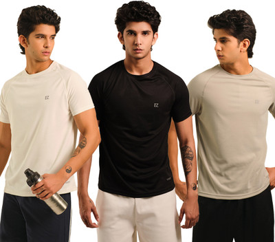 Sirtex Eazy Printed Men Round Neck White T-Shirt