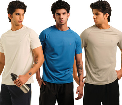 Sirtex Eazy Printed Men Round Neck White T-Shirt