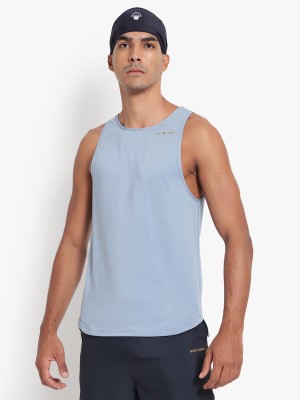 JUKEBOX Solid Men Round Neck Blue T-Shirt