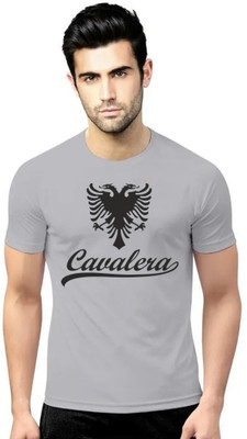 LV CARE Printed Men Round Neck Grey T-Shirt