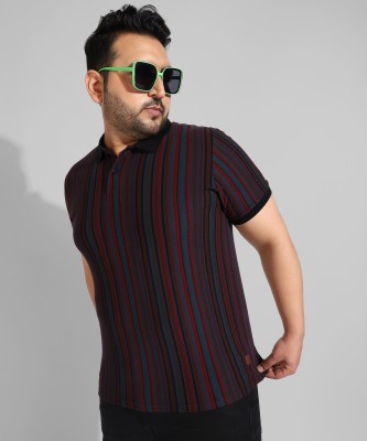 Instafab Plus Printed Men Polo Neck Multicolor T-Shirt