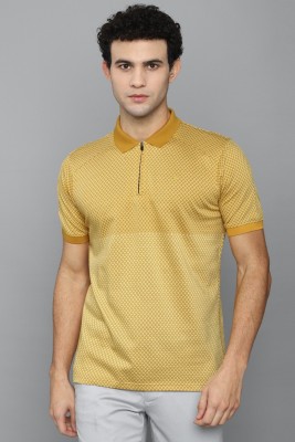 LOUIS PHILIPPE Printed Men Polo Neck Yellow T-Shirt