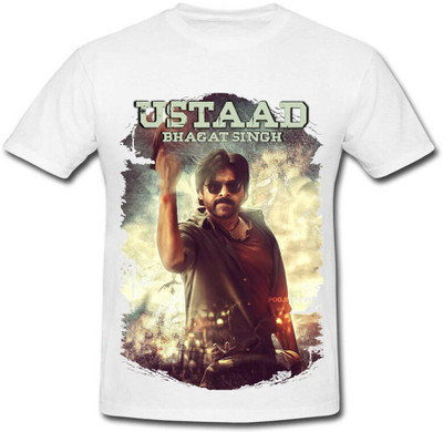 hamsa print world Printed, Typography Men Round Neck White T-Shirt