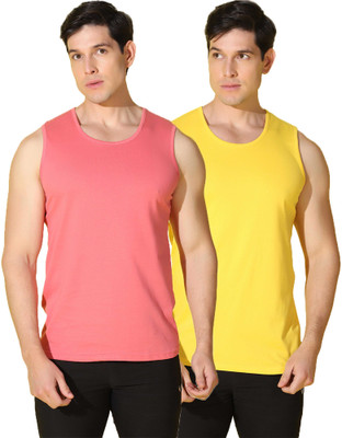 WOOSTRO Solid Men Round Neck Multicolor T-Shirt